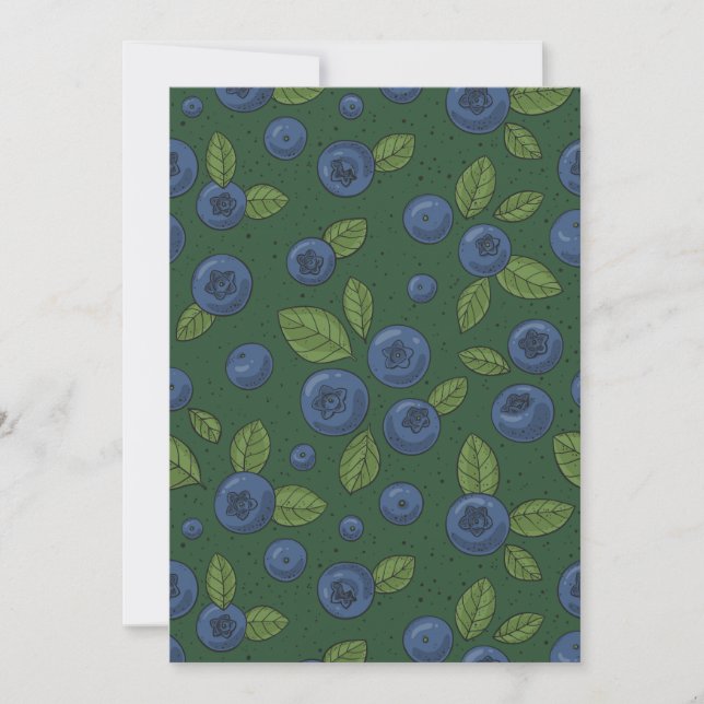 Blueberries on dark green (Front)