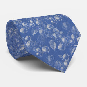 Blueberries on Light Blue Wedding Tie