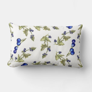 blueberries on vine lumbar pillow
