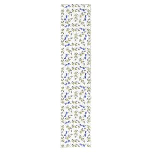 blueberries on vine table runner