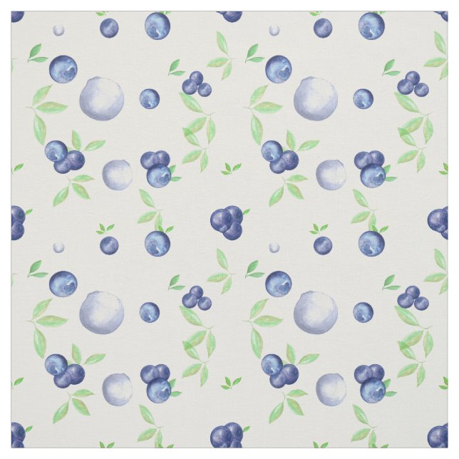 Blueberries Pattern Fabric (Swatch)