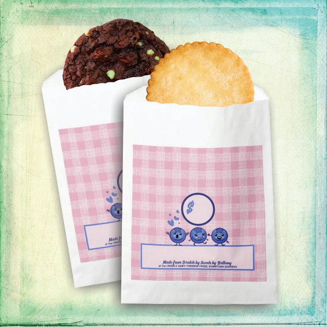 Blueberries personalised baking bakery packaging favour bag (Creator Uploaded)