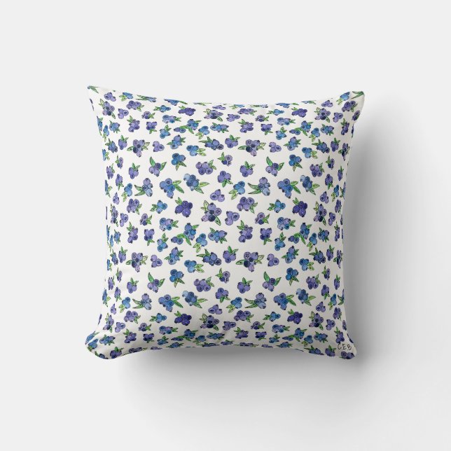 Blueberries Pillow (Front)