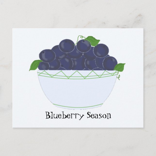 Blueberries Postcard (Front)