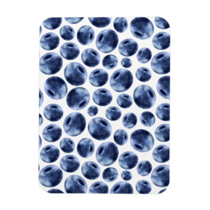 Blueberries Print Fruit Pattern Magnet