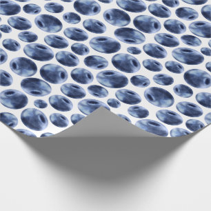 Blueberries Print Fruit Pattern Wrapping Paper
