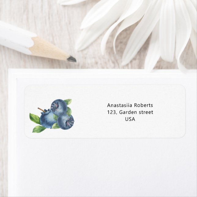 Blueberries Return Address Label (Insitu)