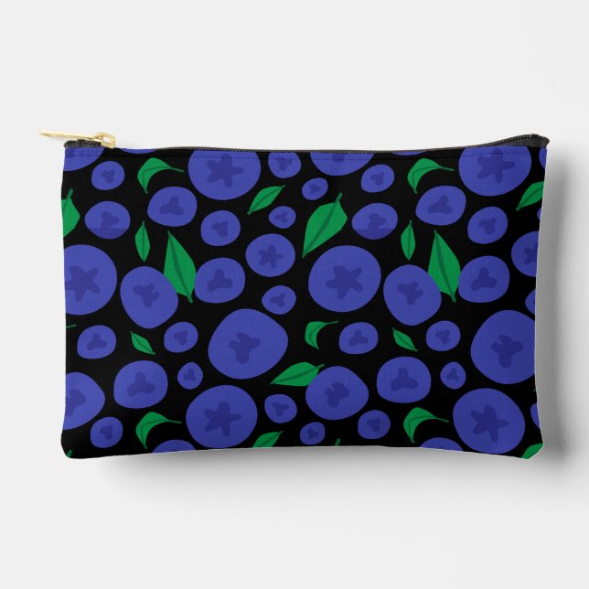 Blueberries Seamless Pattern Accessory Pouch (Front)