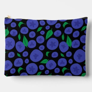 Blueberries Seamless Pattern Accessory Pouch