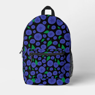Blueberries Seamless Pattern Printed Backpack