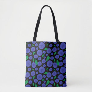 Blueberries Seamless Pattern Tote Bag