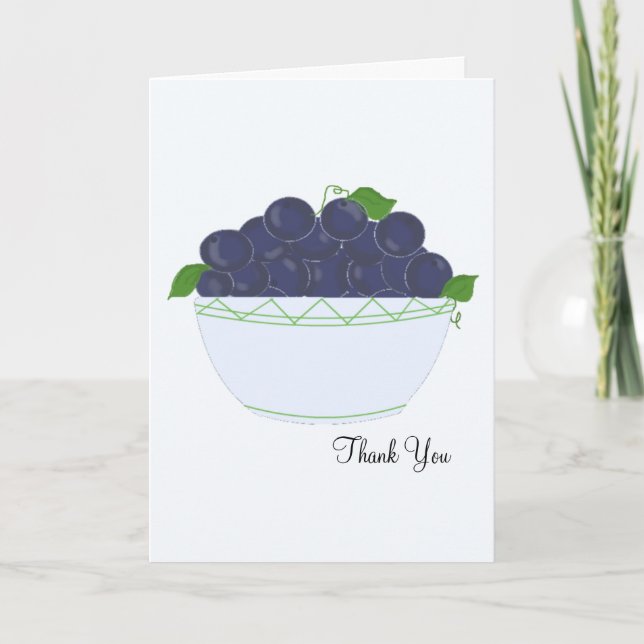 Blueberries Thank You Card (Front)