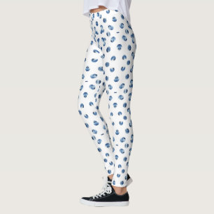 Blueberries Watercolor Pattern Leggings