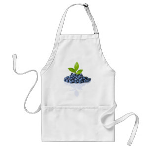 Blueberries With Green Leaves Standard Apron