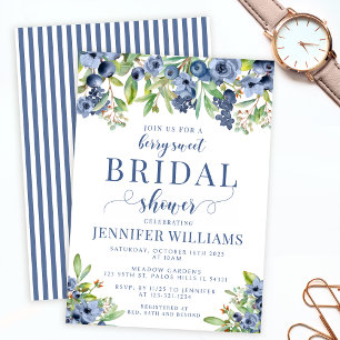 Blueberry a berry sweet bridal shower invitation
