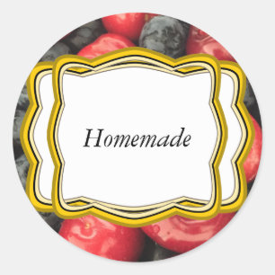Blueberry and Cherry Fruit Jar Label