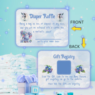 Blueberry and Gnomes Raffle/Registry Enclosure Card