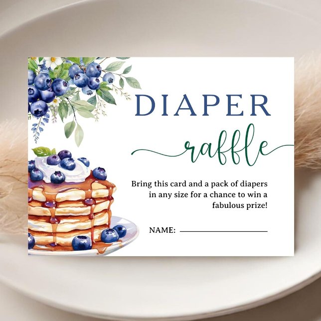 Blueberry Baby Brunch Baby Shower Diaper Raffle Enclosure Card (Creator Uploaded)