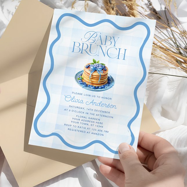 Blueberry Baby Brunch Baby Shower Invitation (Creator Uploaded)