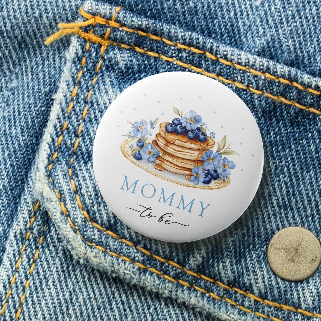 Blueberry Baby Brunch Baby Shower Mummy to Be 7.5 Cm Round Badge (Creator Uploaded)