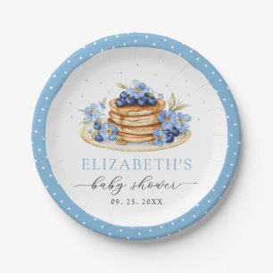 Blueberry Baby Brunch Baby Shower Paper Plate