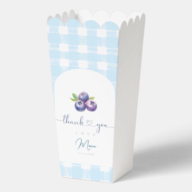 Blueberry baby shower favour box (Front)