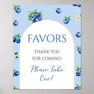 Blueberry Baby Shower Favours Poster