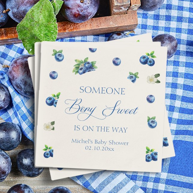 Blueberry Baby Shower  Napkin (Creator Uploaded)