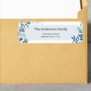 Blueberry Baby Shower Return Address Label