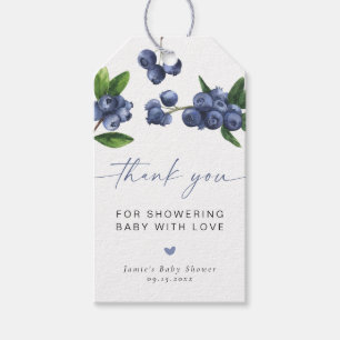 Blueberry Baby Shower Thank You Favour Gift Tags