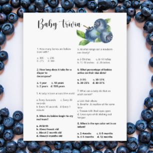 Blueberry - Baby Trivia Baby Shower Game