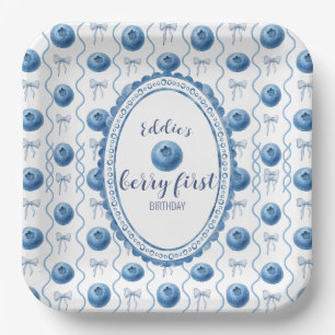 Blueberry Baby's Berry First 1st Birthday Party Paper Plate