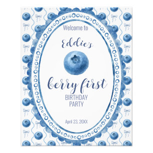 Blueberry Baby's Berry First 1st Birthday Party Photo Print