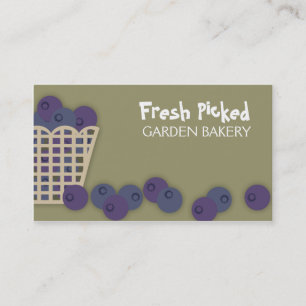 blueberry basket baking cooking business cards ...