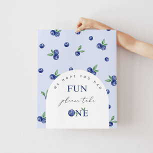 Blueberry berry first birthday Favours take One Poster