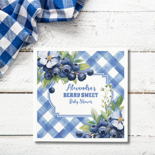 Blueberry Berry Sweet Baby Shower Napkin