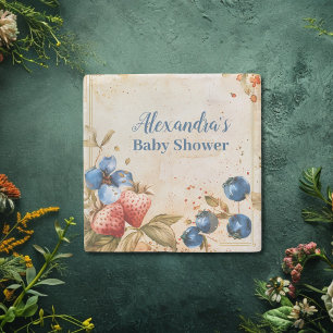 Blueberry Berry sweet baby shower Stone Coaster