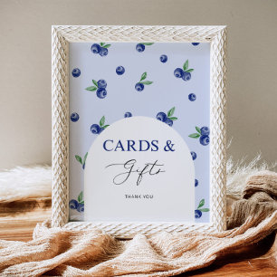 Blueberry Berry sweet birthday cards and gifts Poster