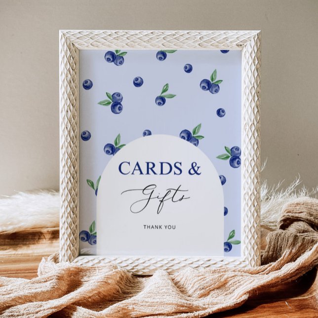 Blueberry Berry sweet birthday cards and gifts Poster (Creator Uploaded)