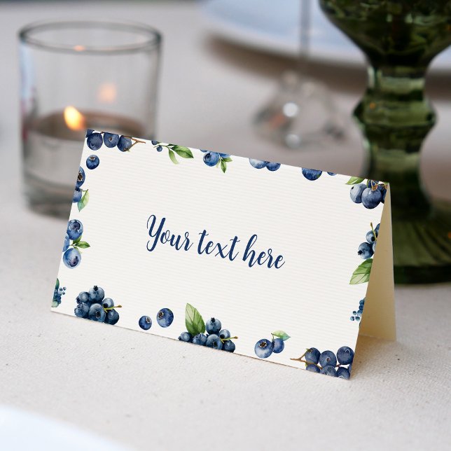 Blueberry Berry Sweet Birthday Party Place Card (Creator Uploaded)