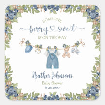 Blueberry Berry Sweet Clothesline Baby Shower