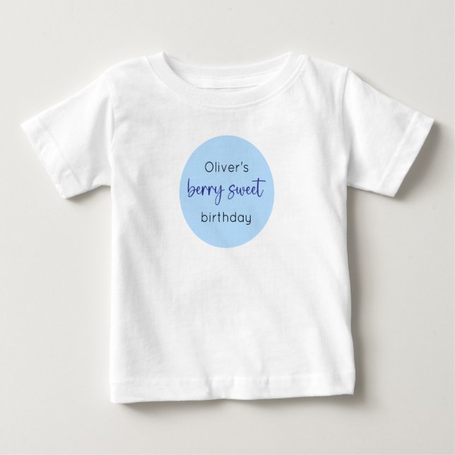 Blueberry Birthday Berry Sweet Baby T-Shirt (Front)