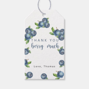 Blueberry birthday party thank you berry much gift tags