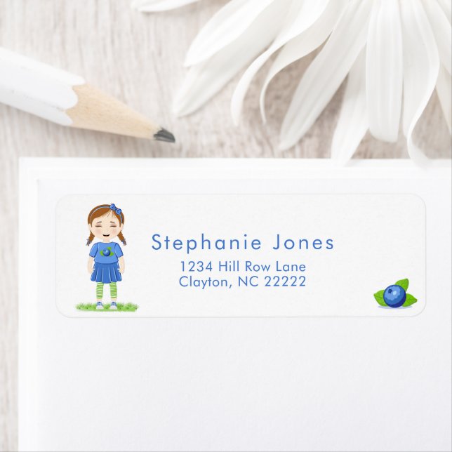 Blueberry Birthday  Return Address Label (Insitu)