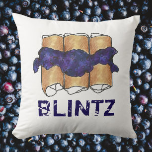 Blueberry Blintz Blintzes Kosher Jewish Deli Food Cushion