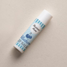 Blueberry Blue - Lip Balm Label - 1.25" Square