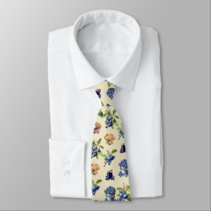 Blueberry Blueberries Neck Tie