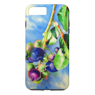 Blueberry branch, watercolor painting iPhone 8 plus/7 plus case