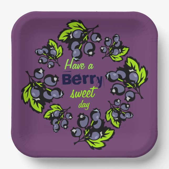 Blueberry Brunch  Paper Plate (Front)