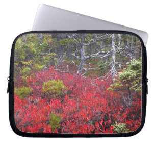 Blueberry bushes and pines laptop sleeve